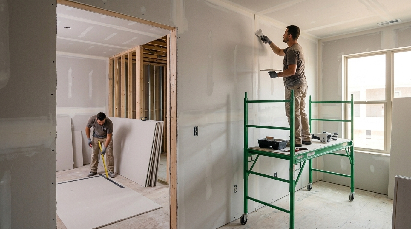 Drywall installation and finishing